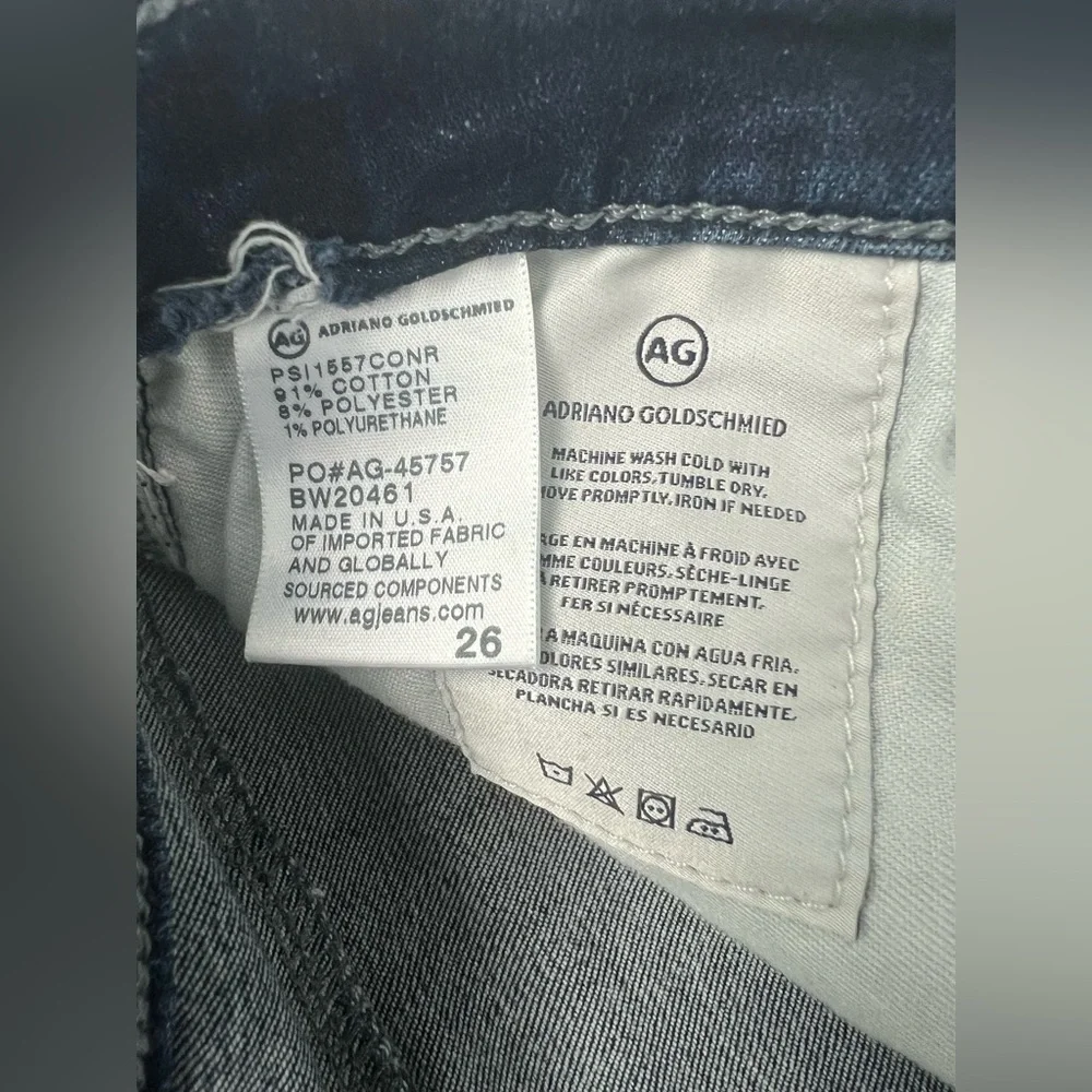 AG Adriano Goldschmied The Prima Crop Jeans Women's Size: 26 Blue Mid Rise - Picture 8 of 16